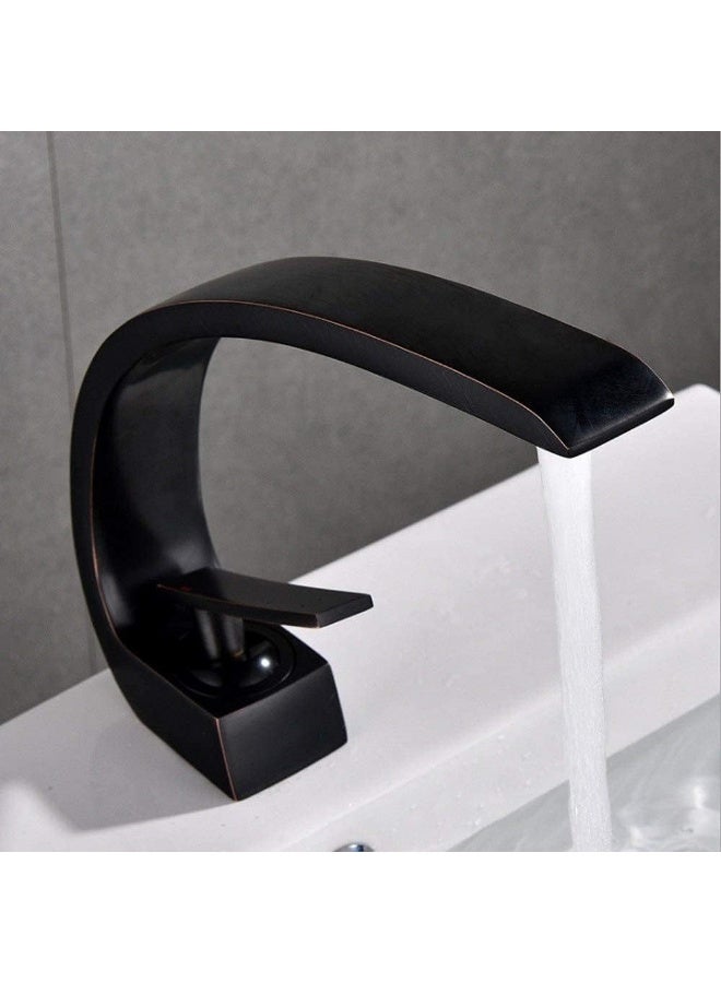 واي دي صنبور مطبخ عصري بمقبض واحد وفوهة عالية مقوسة، يُثبت على حوض المطبخ، يتميز بتدفق مياه سلس، مصنوع من معدن متين، سهل التحكم، مناسب للمطبخ المنزلي - Image 3